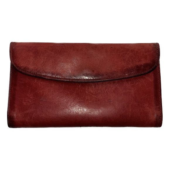 Coach Vintage Red Trifold Leather Wallet - Picture 15 of 15